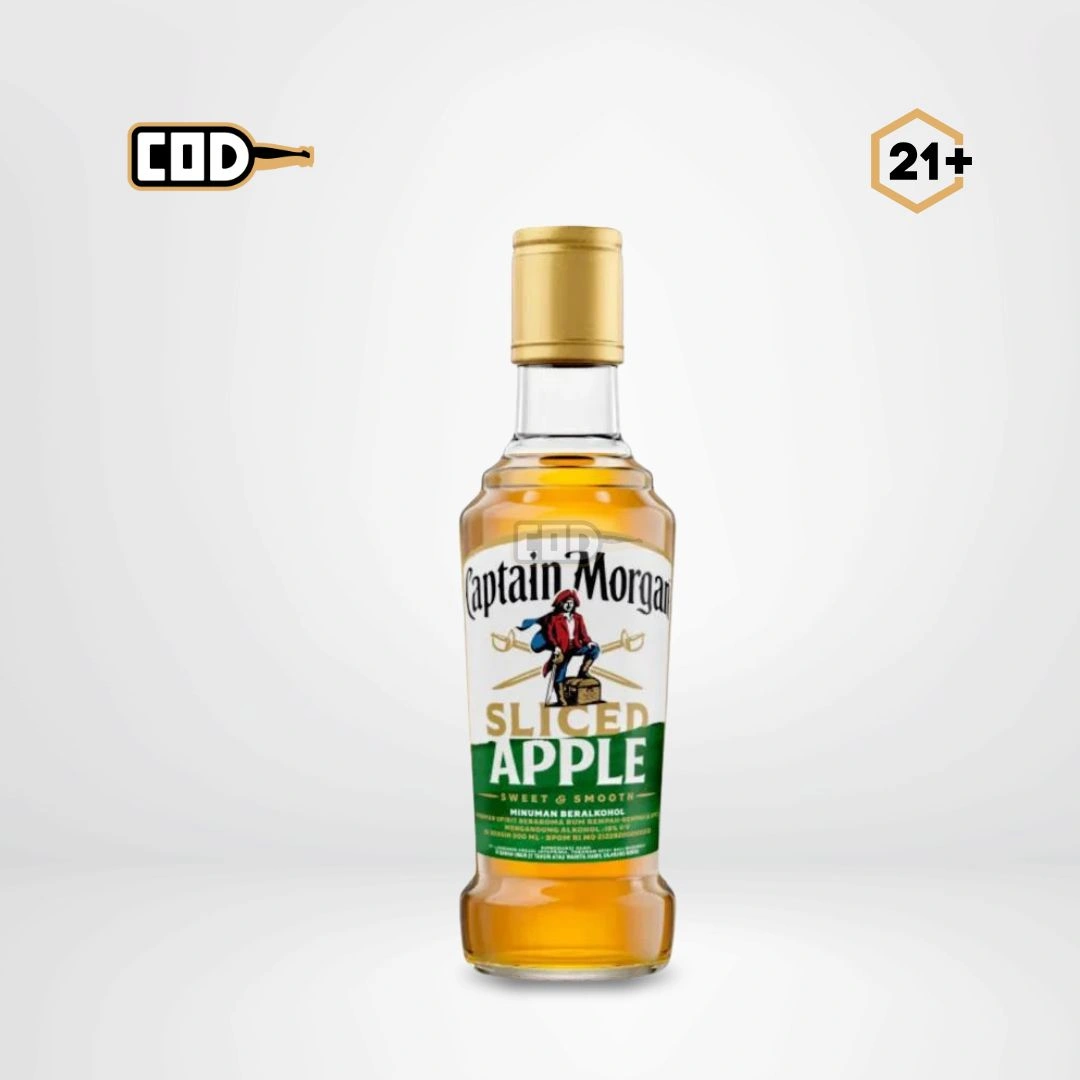 Captain Morgan Sliced Apple 200ml Original Sealed Bottle | City of Drinks Captain Morgan Sliced Apple 200ml - Minuman Original Resmi | City of Drinks