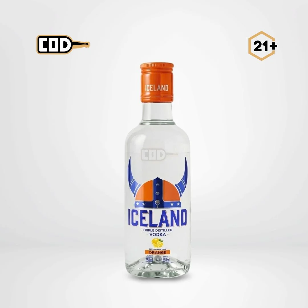 Iceland Vodka Orange 250ml Original Sealed Bottle | City of Drinks Iceland Vodka Orange 250ml - Minuman Original Resmi | City of Drinks