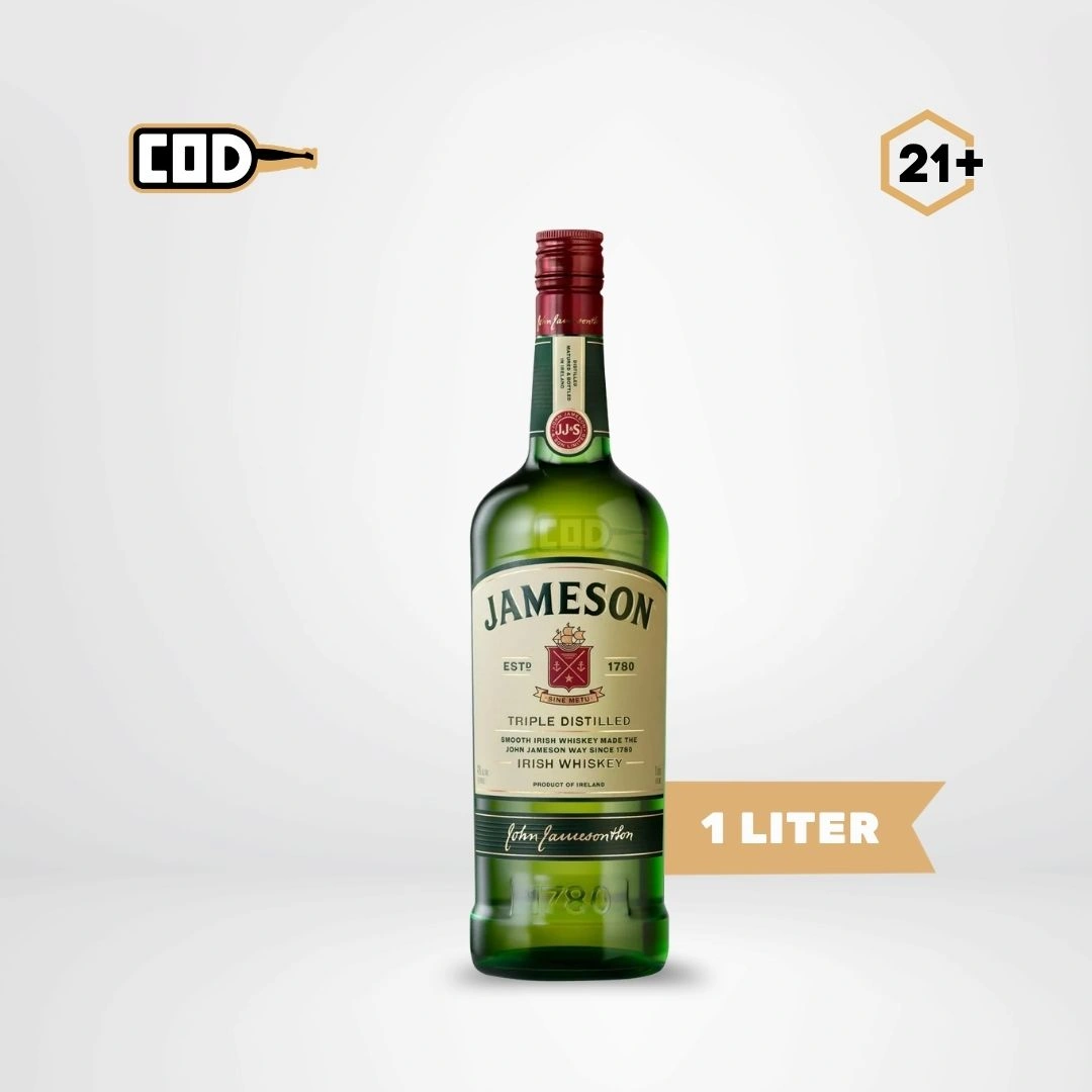 Jameson Irish Whisky 1 Liter Original 100% Original Sealed Bottle | City of Drinks Jameson Irish Whisky 1 Liter Original 100% - Minuman Original Resmi | City of Drinks